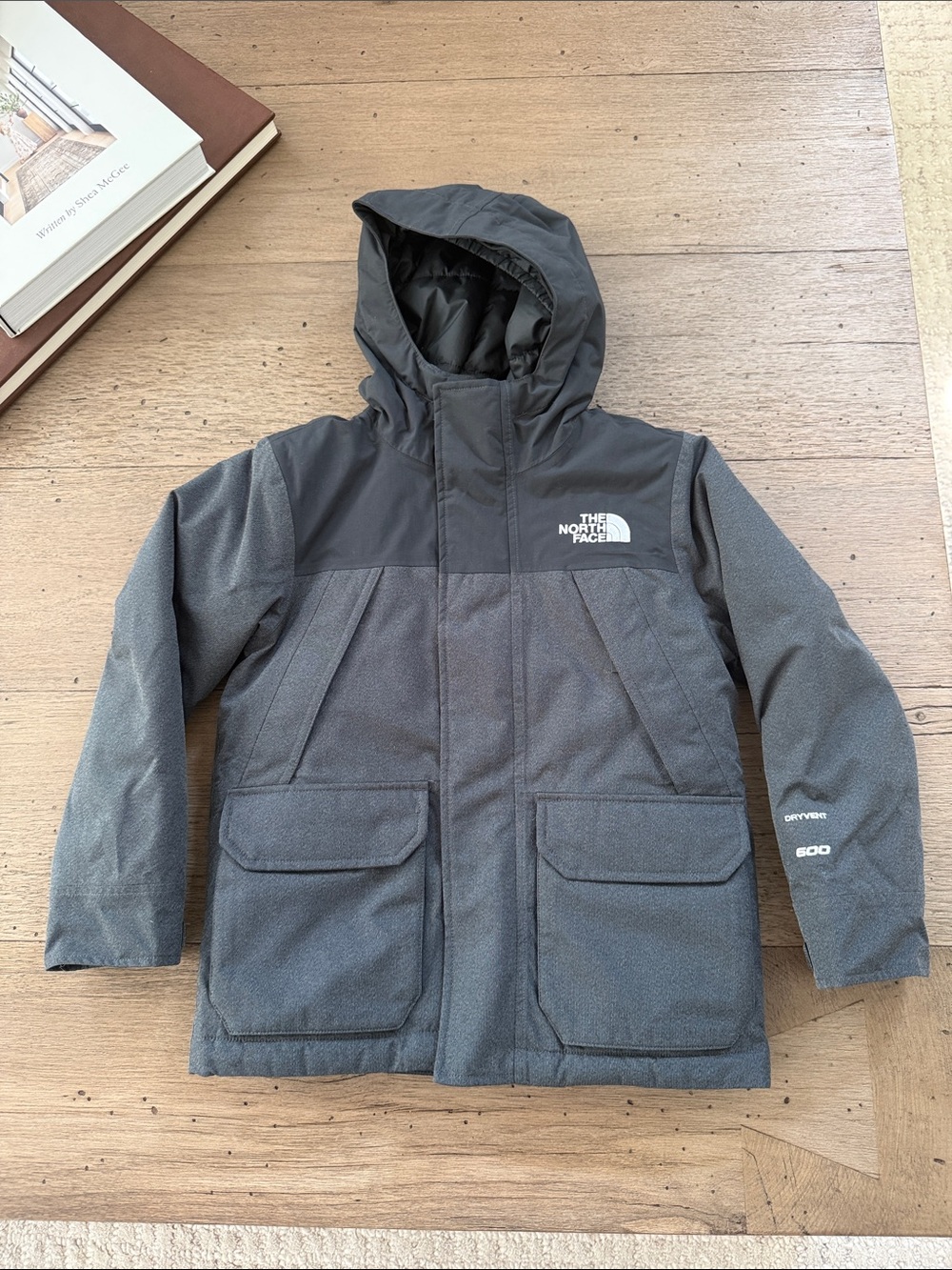 The North Face Dark Gray Hooded Insulated Parka